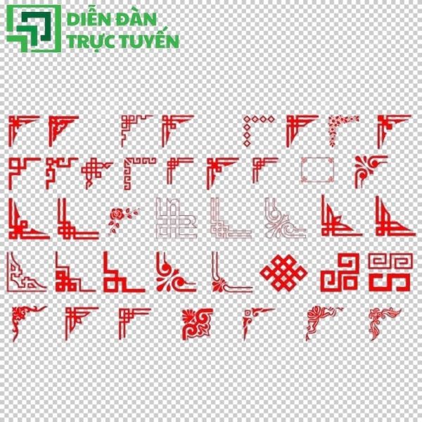 Bộ hoa văn Tết miễn phí cho designer