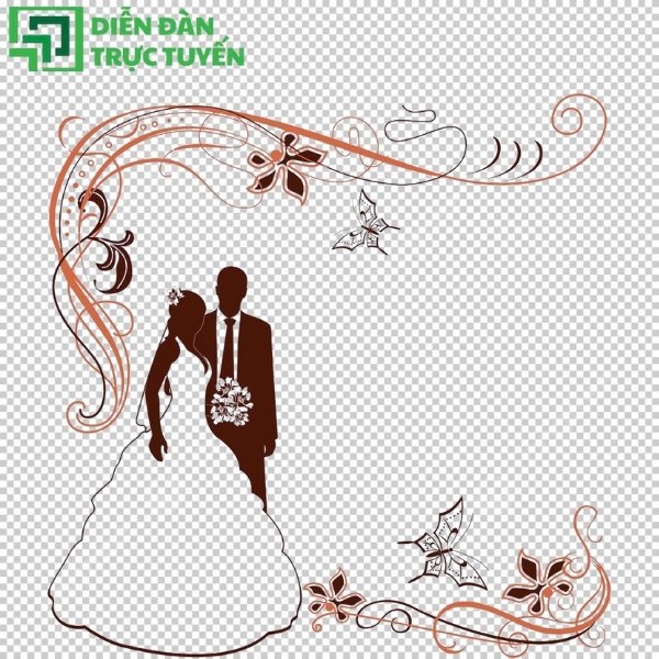 Hoa văn vector thiệp cưới tinh tế, phù hợp tone màu pastel và vintage