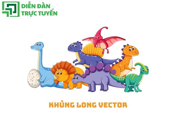 Khủng long vector sắc nét cho thiết kế