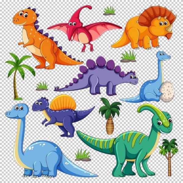 Bộ khủng long vector đa dạng mẫu