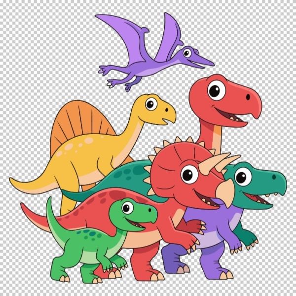 Khủng long cute vector dành cho thiếu nhi