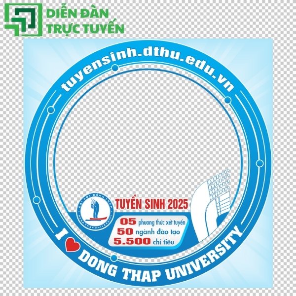Khung avtar tách nền Đại học Đồng Tháp
