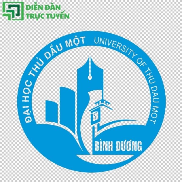 Vector đại học thủ dầu một logo tách nền