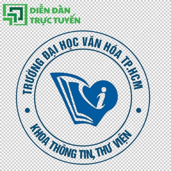 Logo Đại học Văn hóa TP.HCM - Khoa thông tin, thư viện