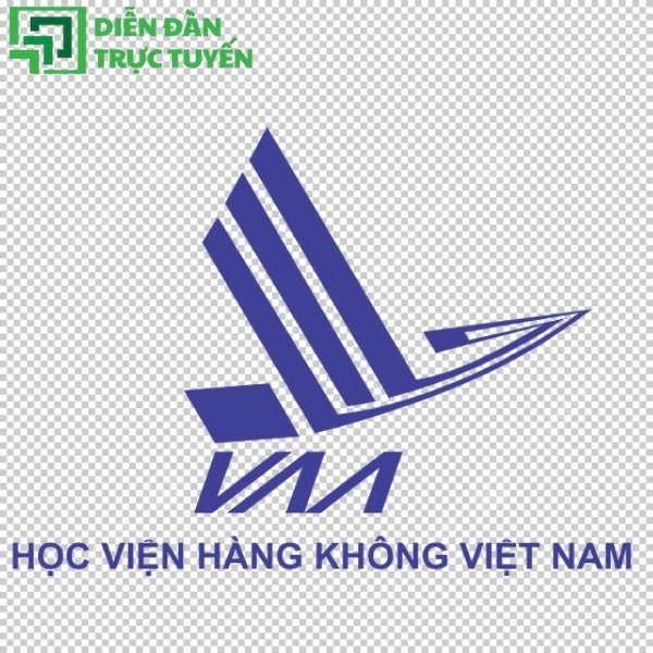Logo học viện hàng không PDF tách nền