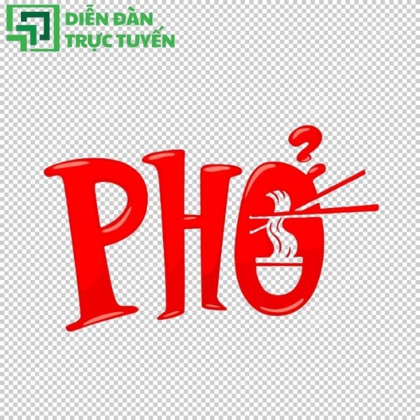 Vector logo phở chibi đáng yêu