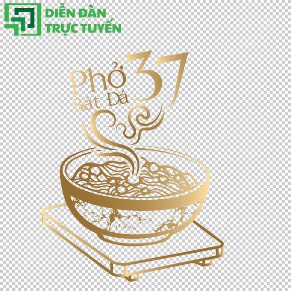 Logo phở đá vector