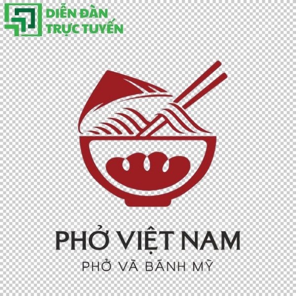 Phong cách logo phở việt nam hiện đại