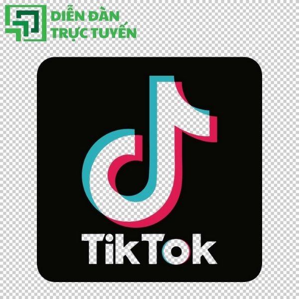 Mẫu logo TikTok vector tách nền đơn sắc