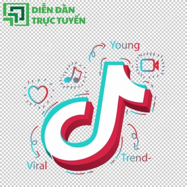 Thiết kế TikTok với logo TikTok vector