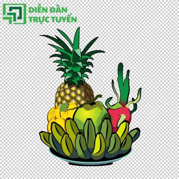 Mâm ngũ quả vector PNG tách nền