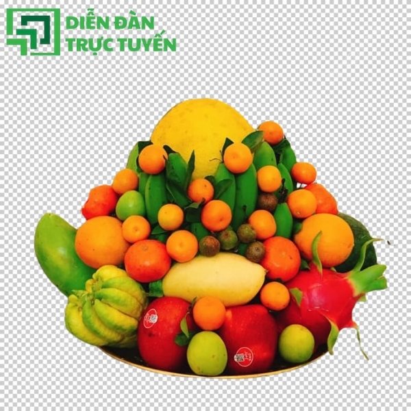 Tải ngay mâm ngũ quả ngày Tết vector – hình ảnh chuẩn cho thiết kế mùa xuân