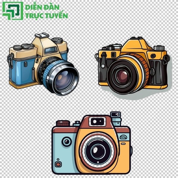 Vector máy ảnh DSLR chi tiết