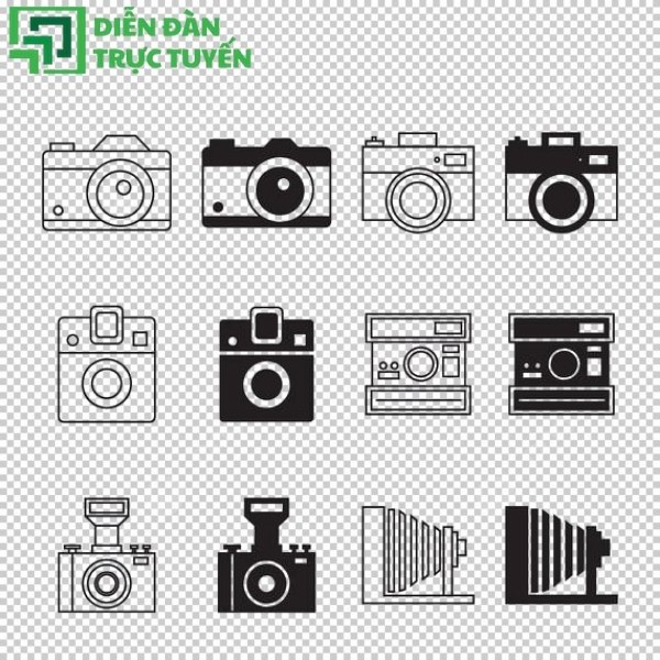 Mẫu Icon vector máy ảnh