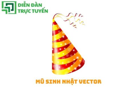 Mũ sinh nhật vector đẹp – tải miễn phí ngay
