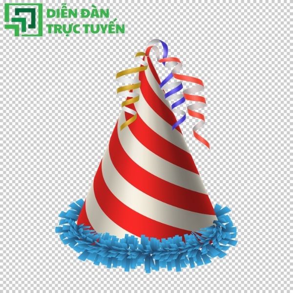 Mẫu mũ sinh nhật vector cho thiết kế thiệp và banner