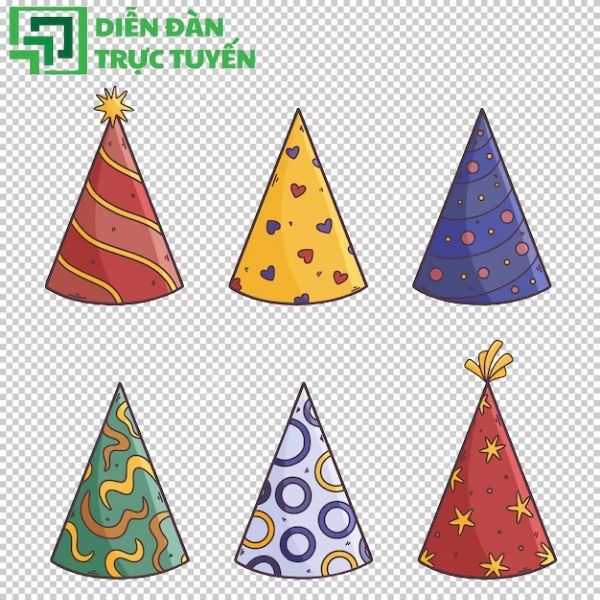 Thiết kế mũ sinh nhật vector file AI chất lượng cao