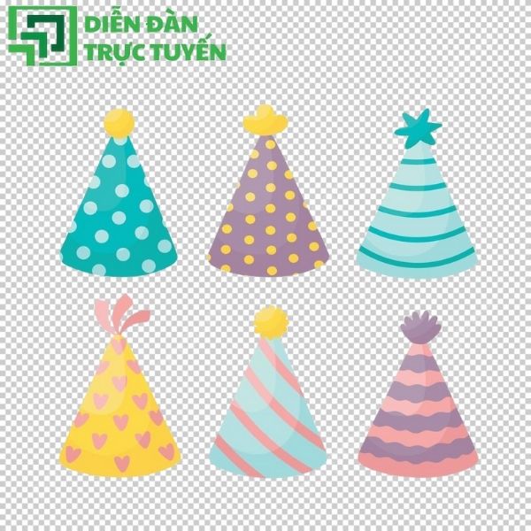 Mũ sinh nhật phong cách vui nhộn, tươi sáng