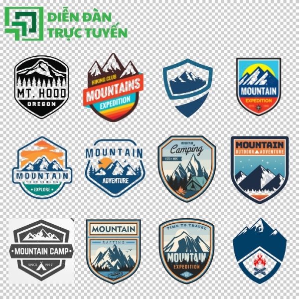 Logo ngọn núi vector chuẩn file cho designer