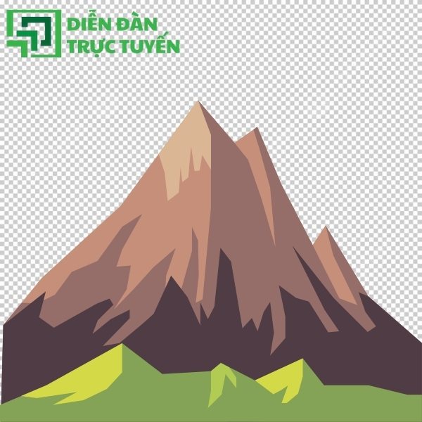 Núi vector nhẹ nhàng nhưng đầy sức sống