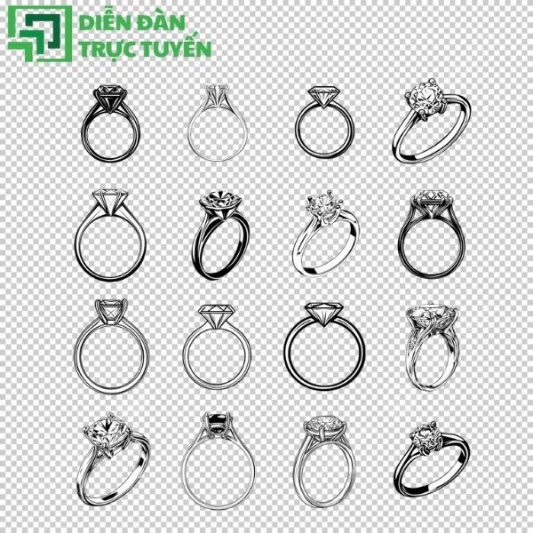 Tải ngay nhẫn cưới vector đẹp, file AI, PNG, SVG sắc nét cho designer