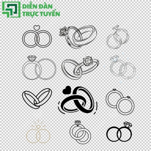 File vector nhẫn cưới miễn phí, dễ dùng