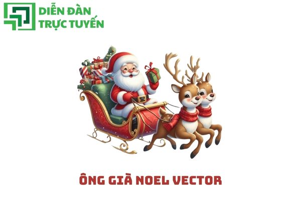 Ông già Noel vector đẹp, sắc nét cho thiết kế Giáng Sinh