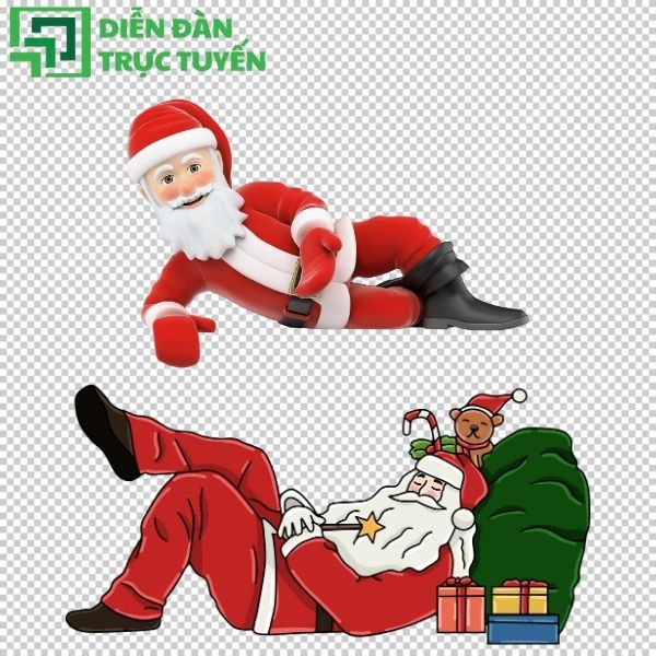 Vector Ông già Noel tươi cười, phù hợp thiệp chúc mừng