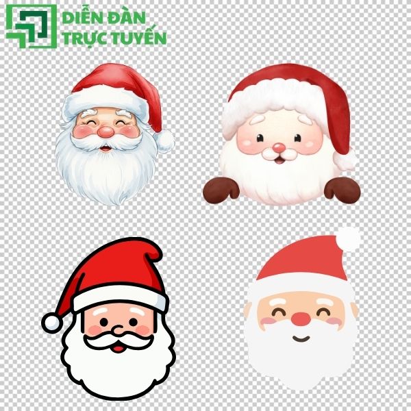 Icon ông già Noel vector nhỏ gọn, dễ sử dụng
