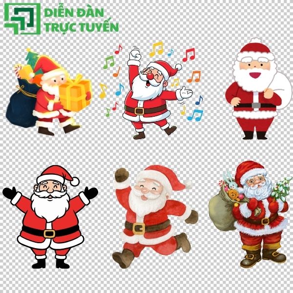 Ông già Noel vector đơn giản – tối ưu thiết kế tối giản