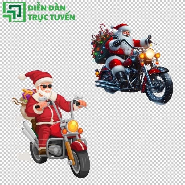 Mẫu ông già Noel đua xe