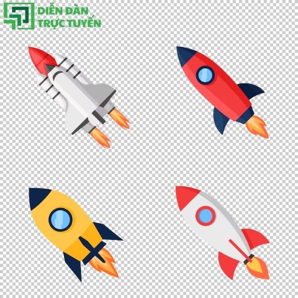 Rocket PNG miễn phí – dùng cho banner