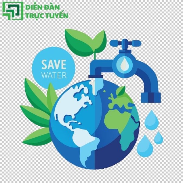 Giọt nước nhỏ – ý thức lớn! Mẫu tiết kiệm nước vector đầy ý nghĩa