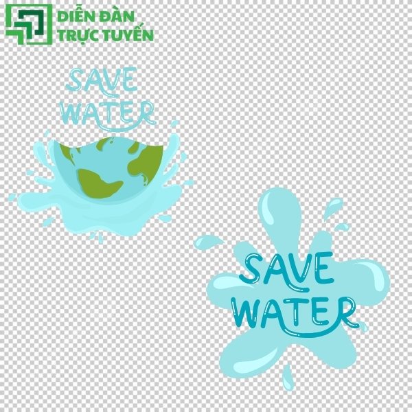 File vector tiết kiệm nước đẹp tách nền