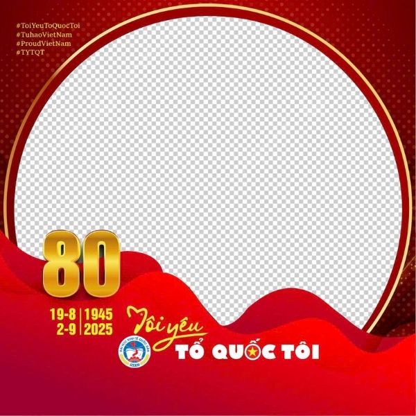 Mẫu khung avarta Tôi yêu Tổ Quốc tôi đẹp, tách nền