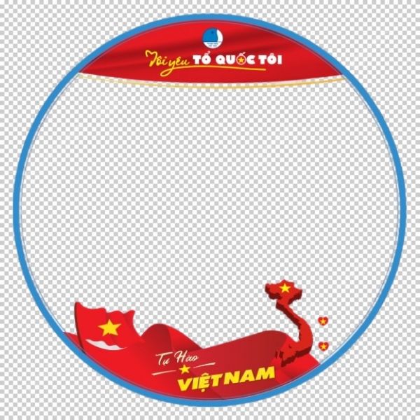 Mẫu khung avarta Tôi yêu Tổ Quốc tôi đơn giản