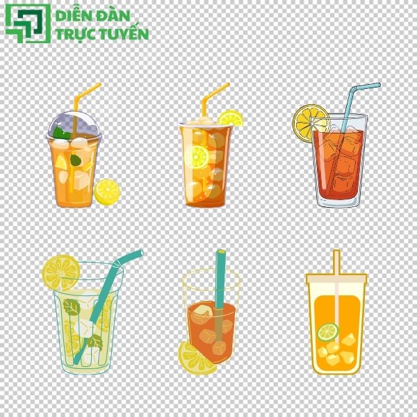 Mẫu trà chanh làm logo cho quán 