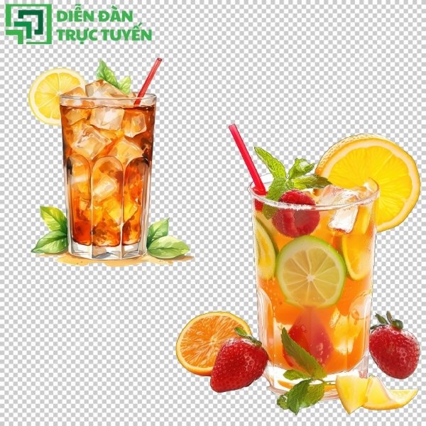 Vector trà chanh AI editable