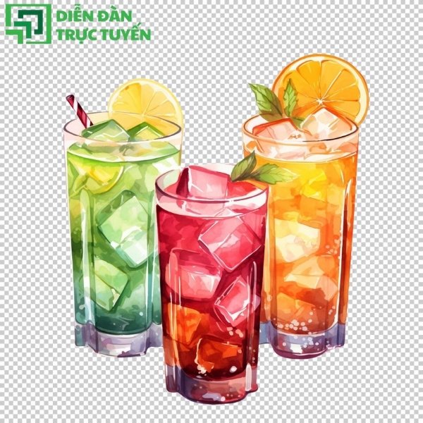 Mẫu trà chanh vector minimalist