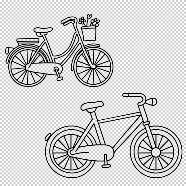 Hình xe đạp vector tối giản nhưng đầy cảm hứng