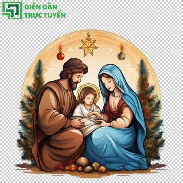 Vector Chúa Giáng Sinh dùng cho banner Noel