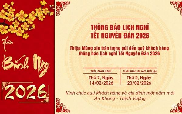 Thông báo nghỉ Tết 2026 vector, đầy đủ định dạng AI, PSD, PNG