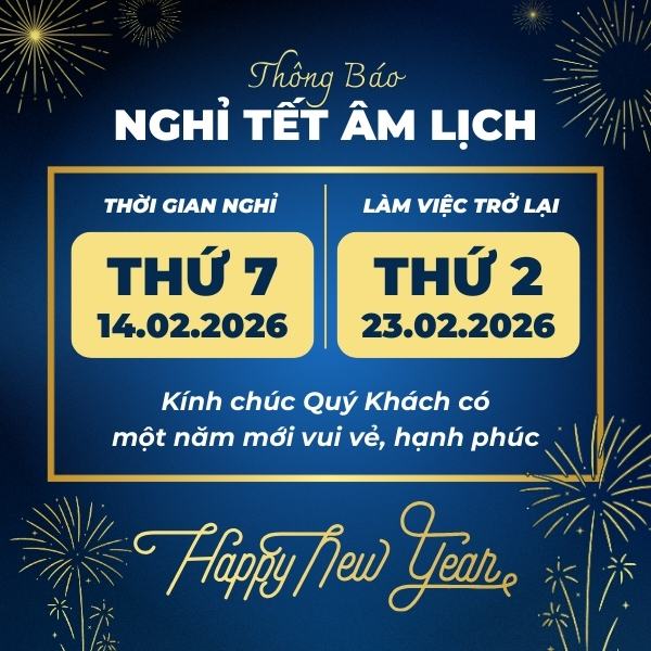 Mẫu thông báo nghỉ Tết âm lịch 2026