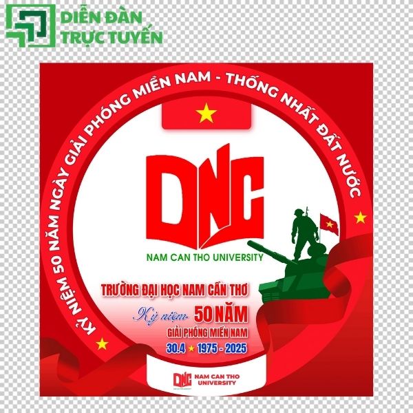 Logo kỉ niệm 50 Đại học Nam Cần Thơ 