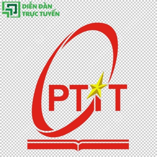 Logo PTIT nền trong suốt, phù hợp mọi ấn phẩm