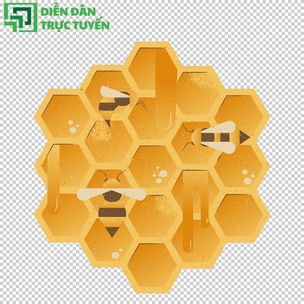 Tổ ong 3D vector tạo chiều sâu cho thiết kế