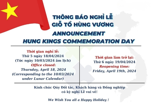 File Thông báo nghỉ lễ Giỗ Tổ Hùng Vương chuẩn chỉnh