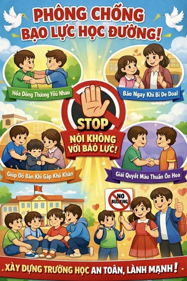 Tải poster chống bạo lực học đường miễn phí, hỗ trợ nhiều định dạng AI, EPS, SVG