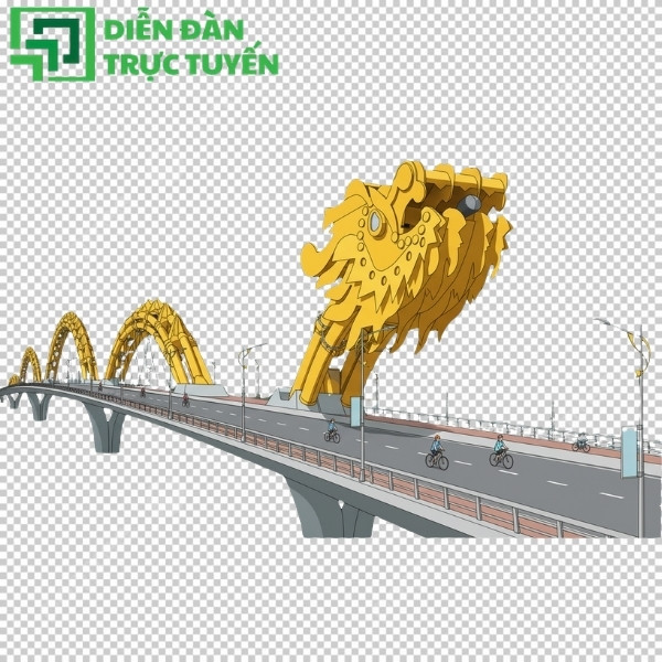 Cầu vàng đà nẵng vector