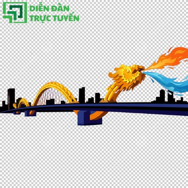 Vector cầu rồng phun lửa đà nẵng
